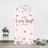 Aperturee - Aperturee Spring Floral Love Bug Baby Shower Arch Backdrop